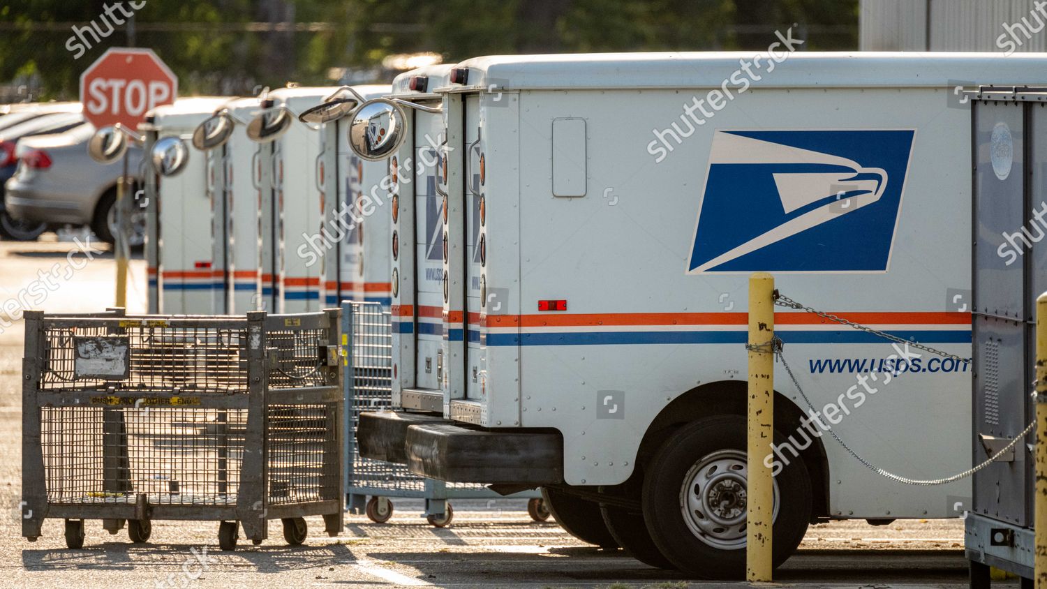 USPS TRUCKS SEEN VAN NUYS PRESIDENT Editorial Stock Photo Stock Image