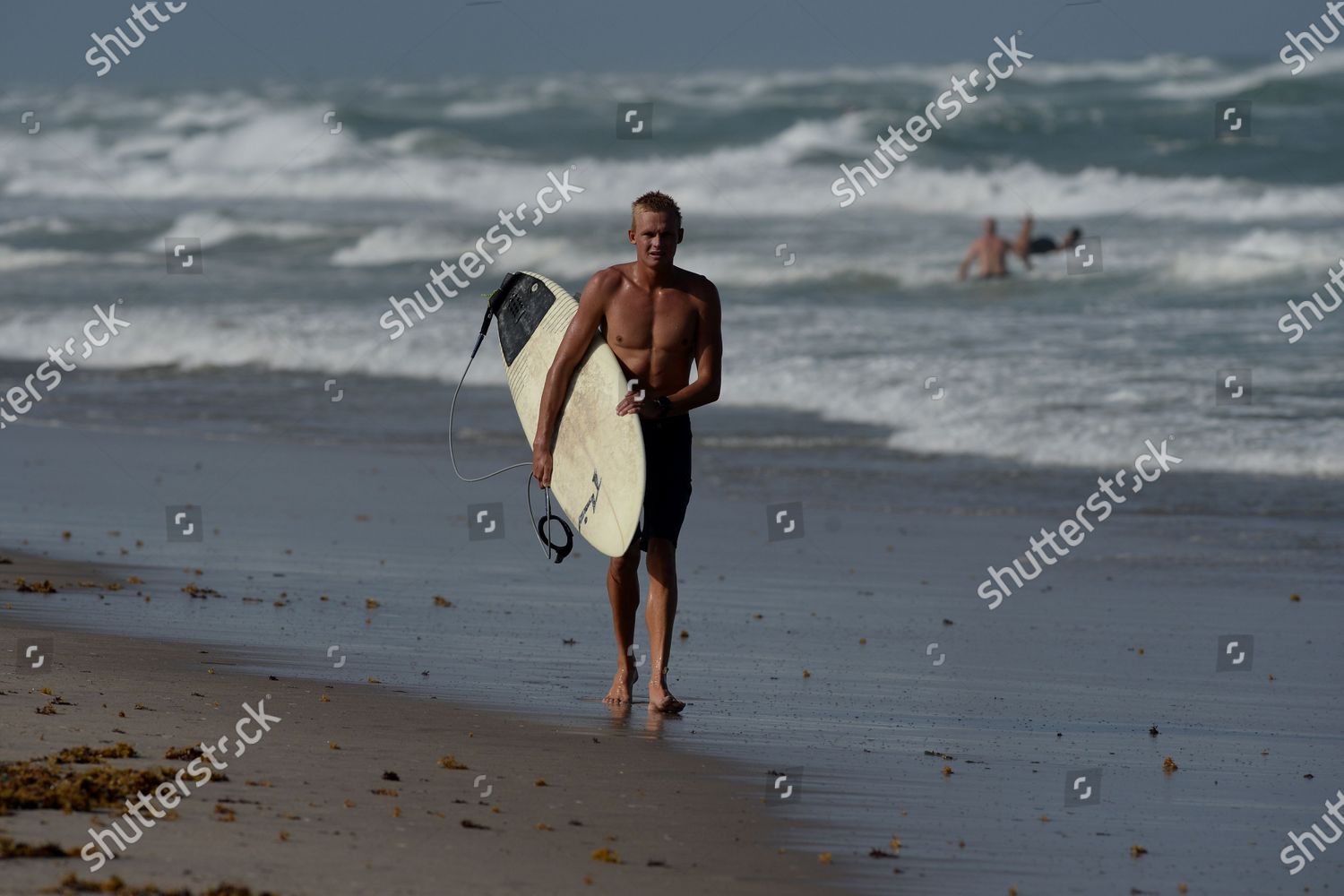 PEOPLE SEEN SURFING ON DEERFIELD BEACH Editorial Stock Photo Stock