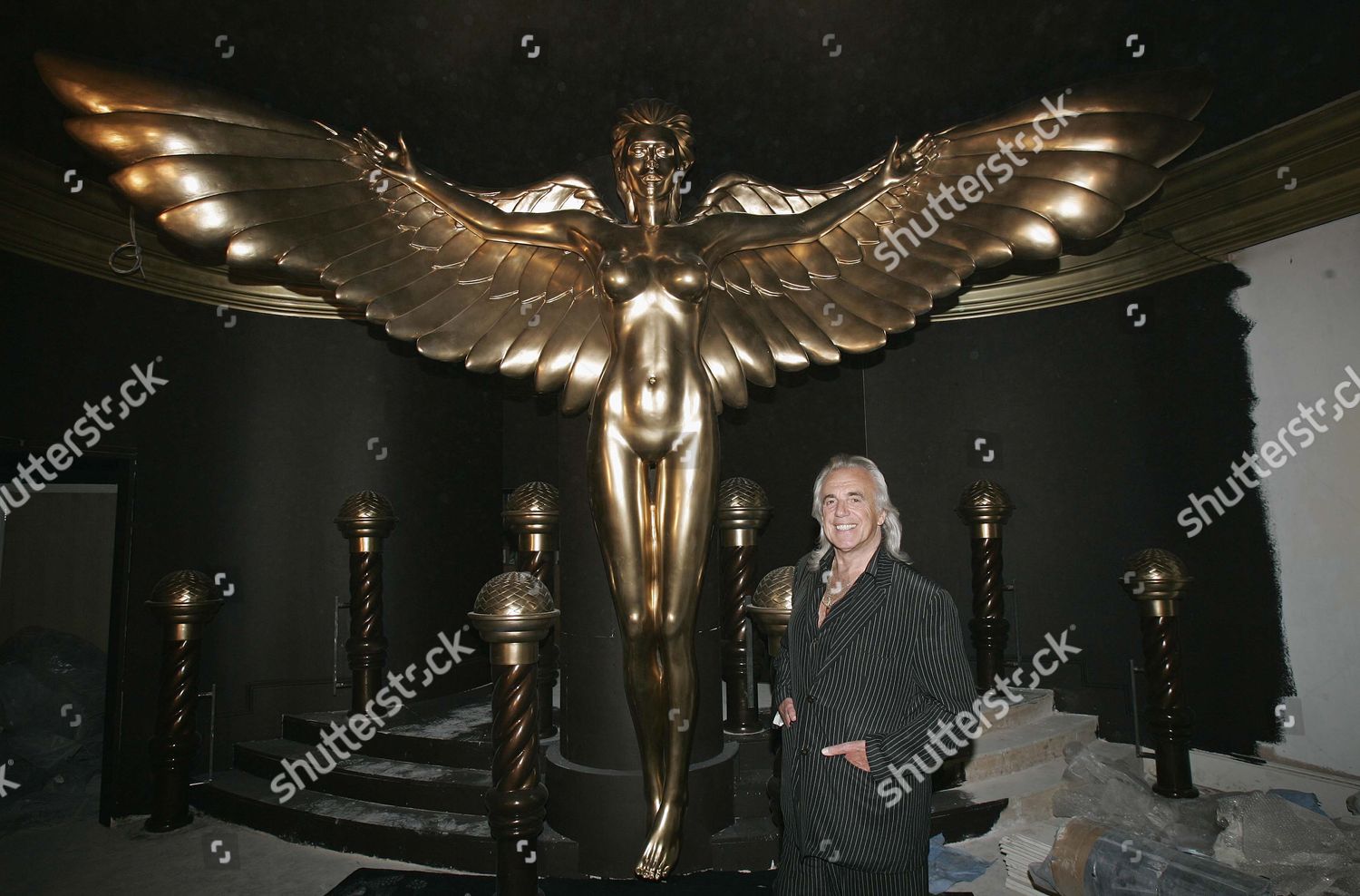 Peter Stringfellow Pictured Beside Statue Angel Editorial Stock Photo ...