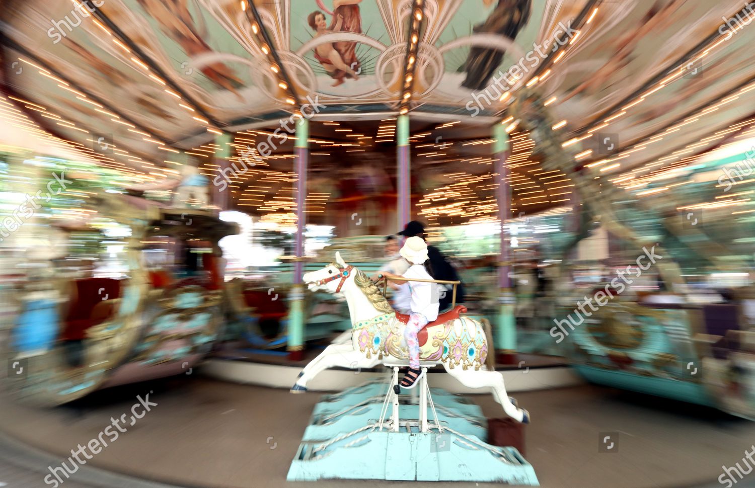 People Enjoy Ride Worlds Oldest Carousel El Editorial Stock Photo Stock Image Shutterstock