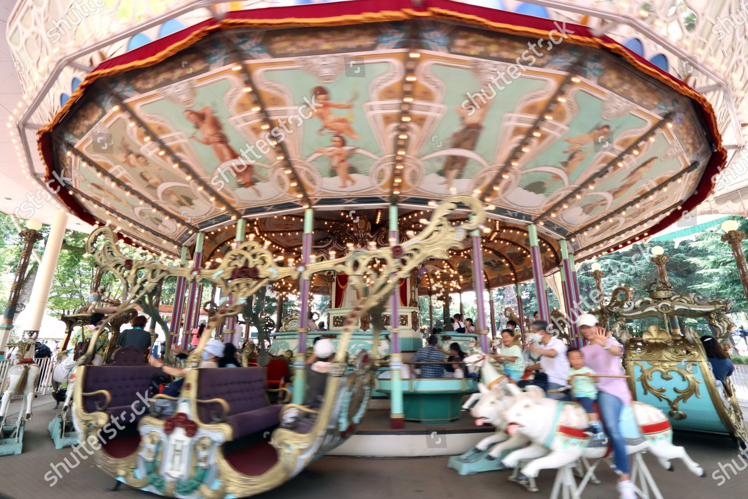 People Enjoy Ride Worlds Oldest Carousel El Editorial Stock Photo Stock Image Shutterstock