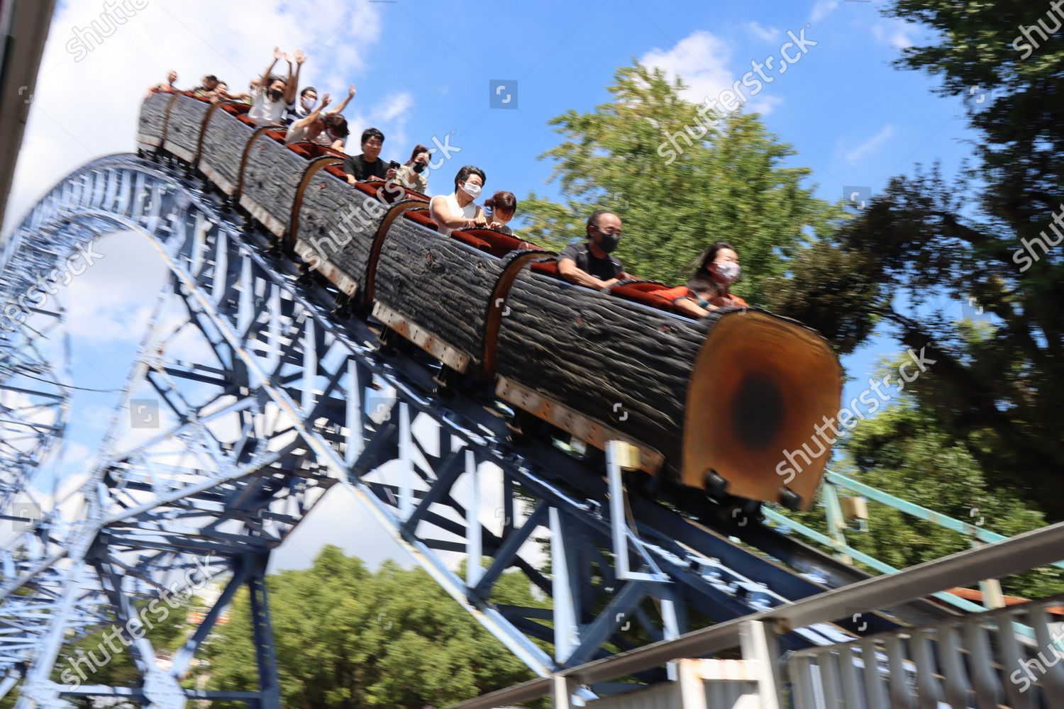 People Enjoy Ride Roller Coaster Toshimaen Amusement Editorial Stock Photo Stock Image Shutterstock