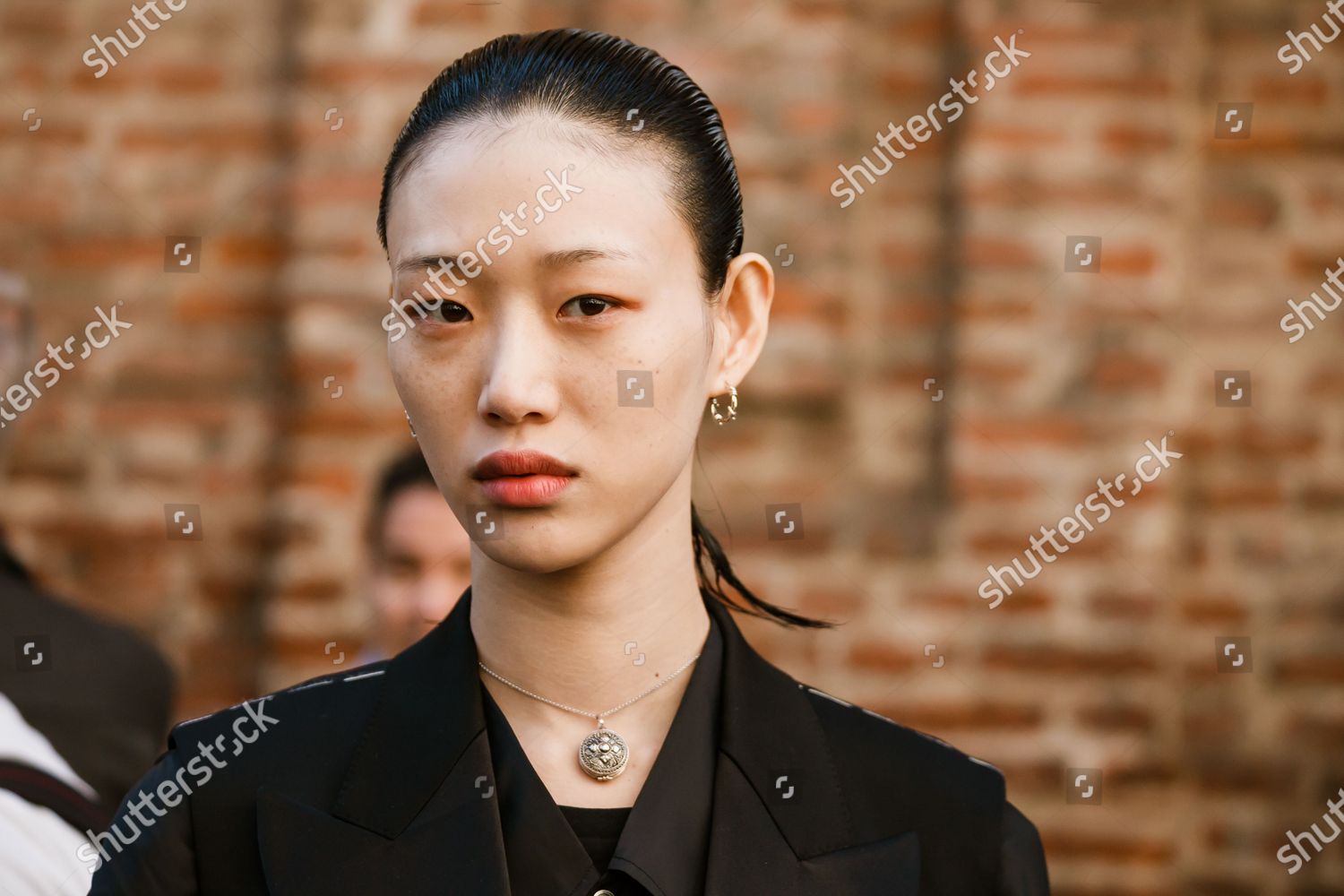 Model Sora Choi Wearing Pendant Chain Editorial Stock Photo - Stock Image