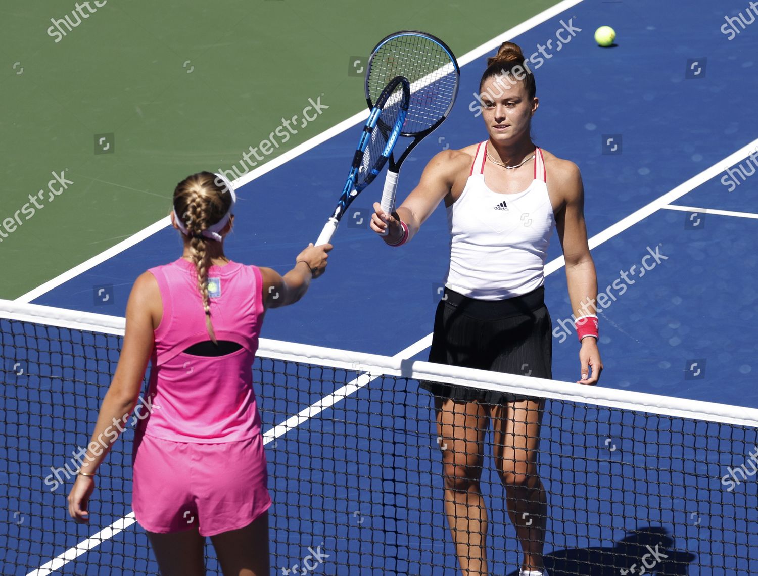 Maria Sakkari Greece R Amanda Anisimova Editorial Stock Photo - Stock
