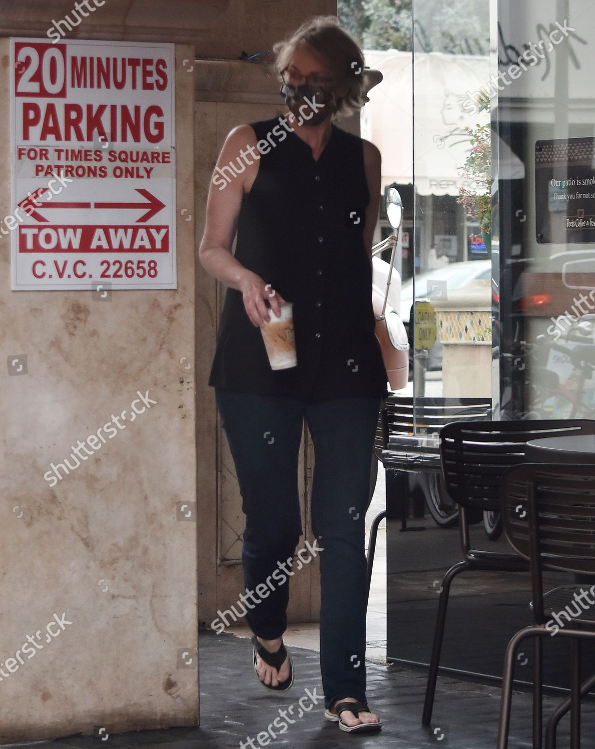 Jane Lynch Runs Errands Red Blazer Editorial Stock Photo - Stock Image