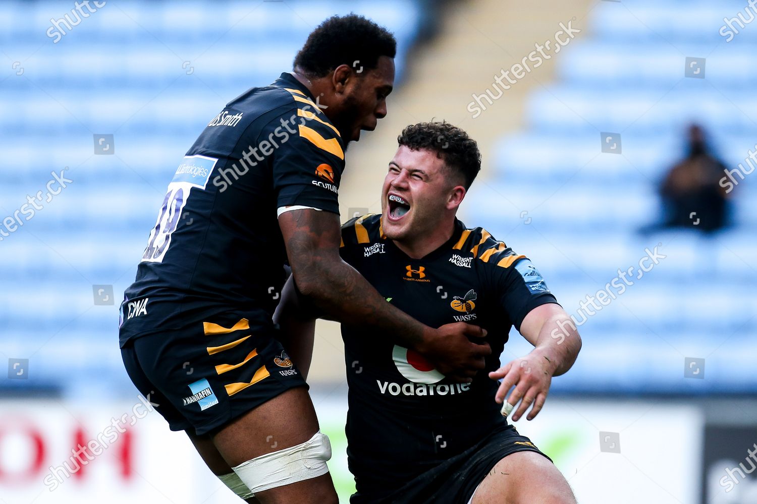Alfie Barbeary Wasps Celebrates Teammates After Editorial Stock Photo
