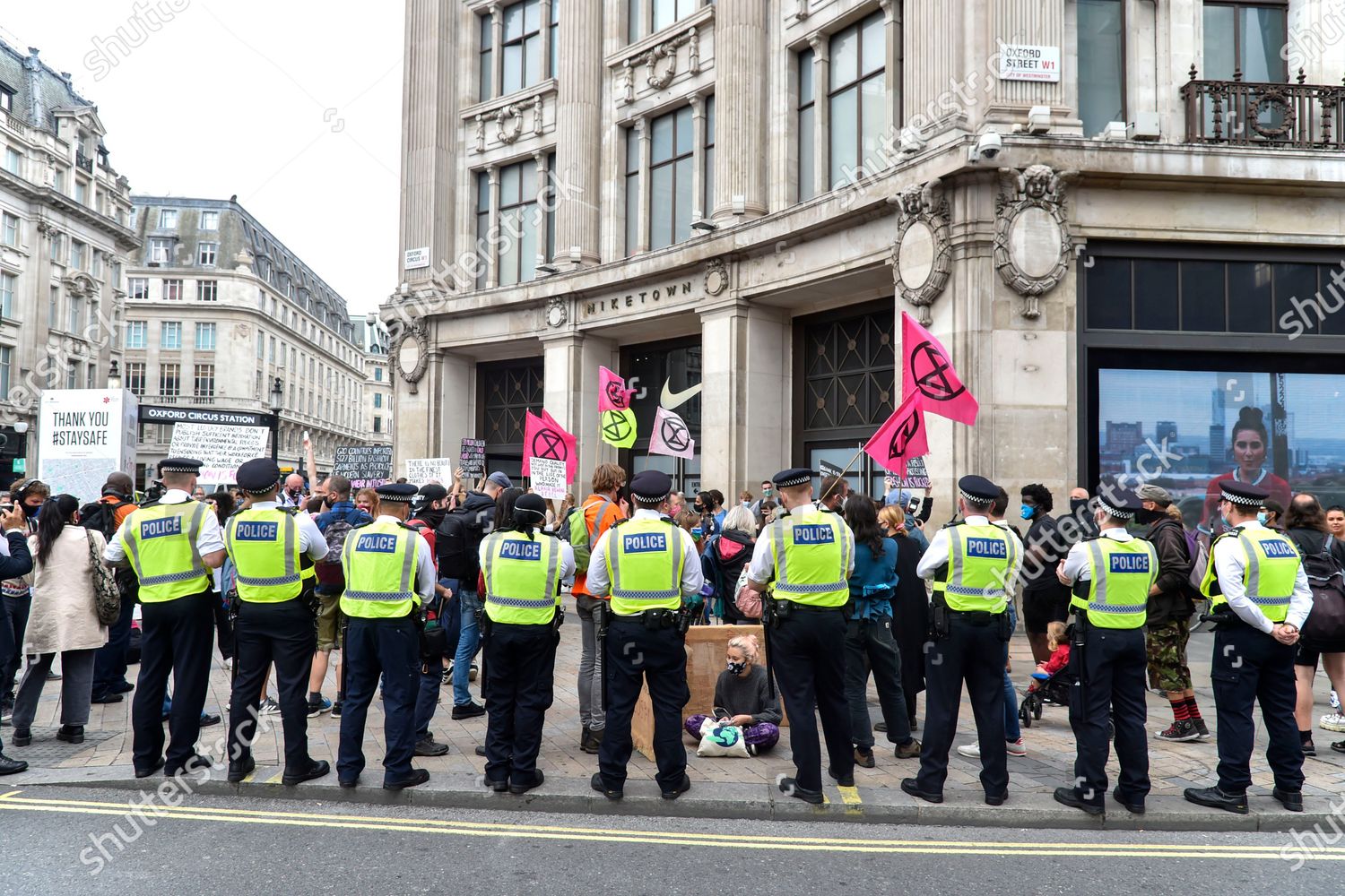 Police Watching Extinction Rebellion During Redress Editorial Stock ...