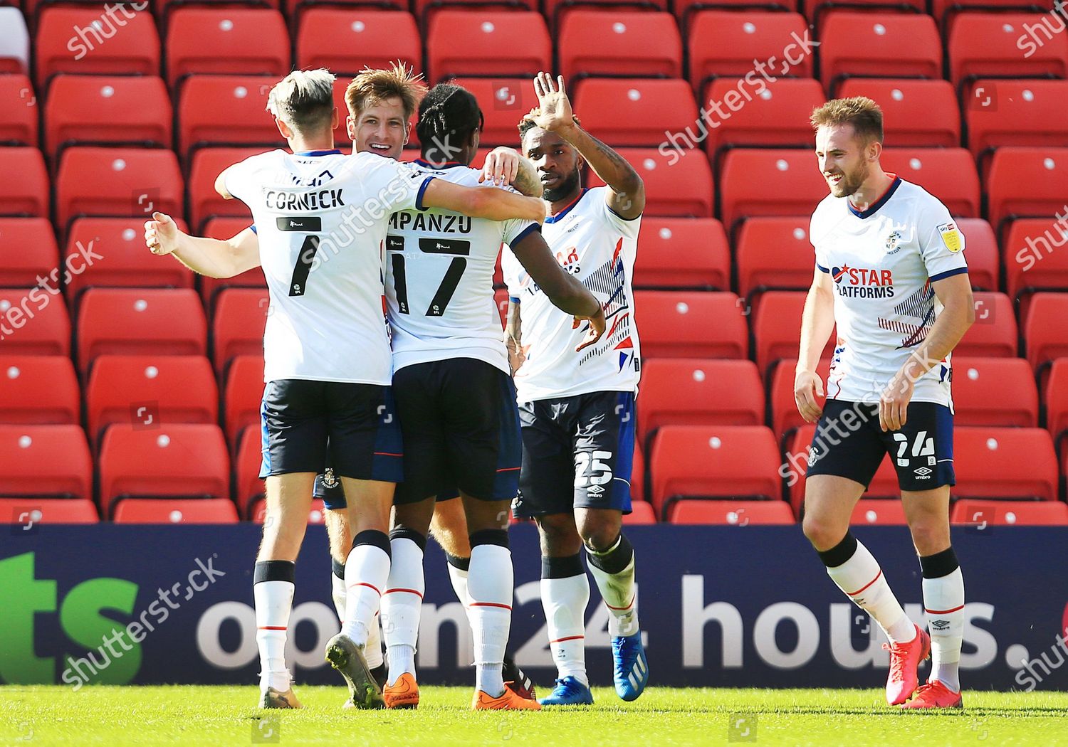 James Collins Luton Town Celebrates Scoring Editorial Stock Photo ...