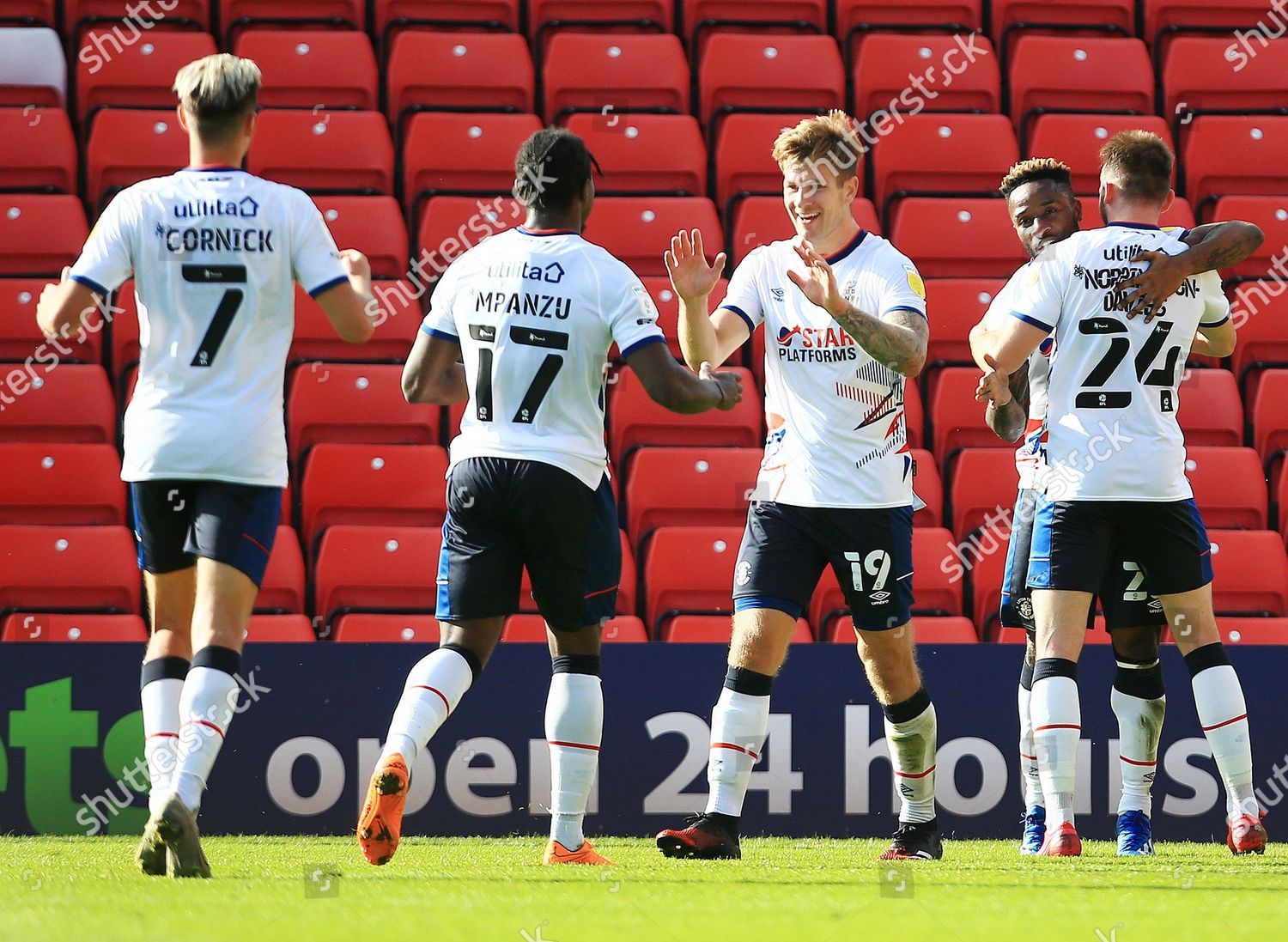 James Collins Luton Town Celebrates Scoring Editorial Stock Photo ...