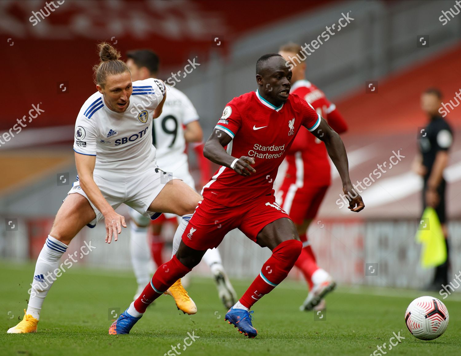 Liverpools Sadio Mane R Action Against Leeds Editorial Stock Photo Stock Image Shutterstock