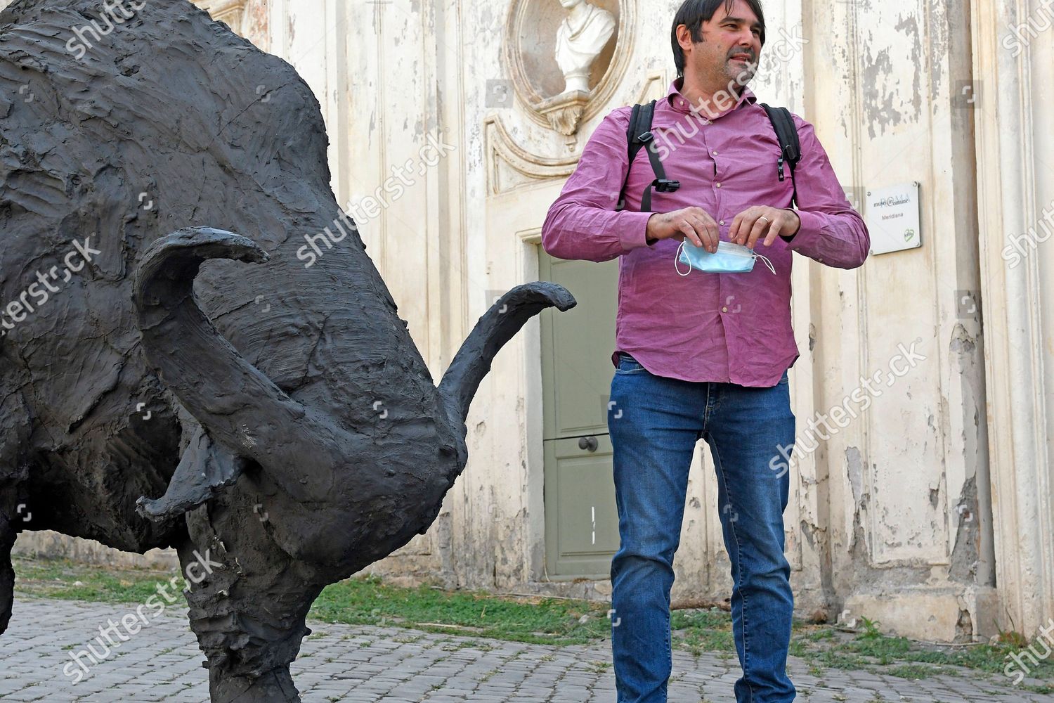 Artist Davide Rivalta Near His Opera Editorial Stock Photo Stock