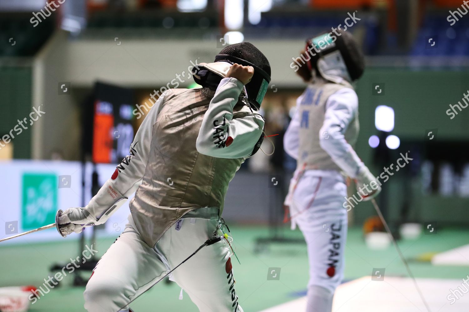 Lr Sumire Tsuji Sera Azuma Fencing Editorial Stock Photo - Stock Image ...