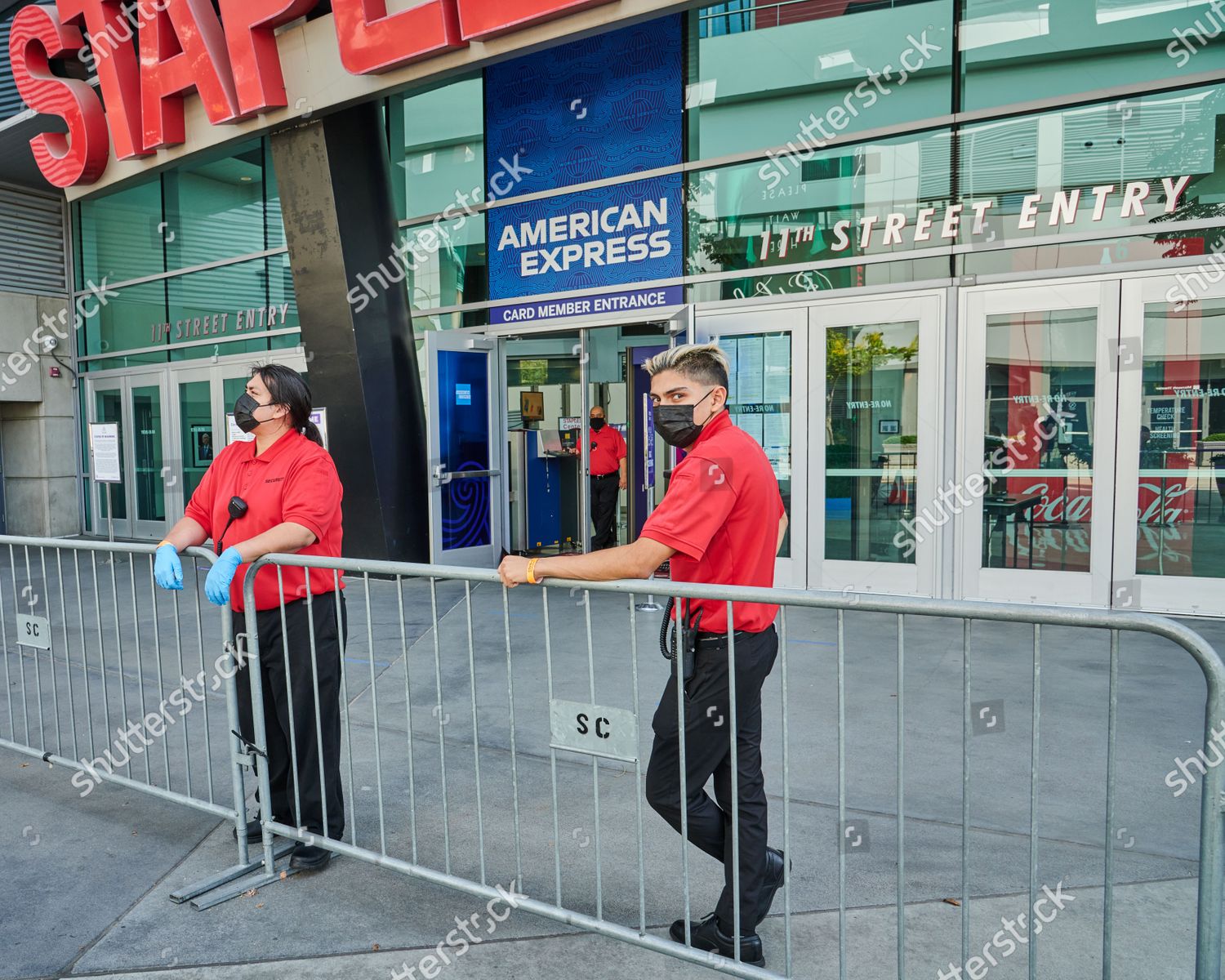 Staples Security Monitors Doors Editorial Stock Photo Stock Image