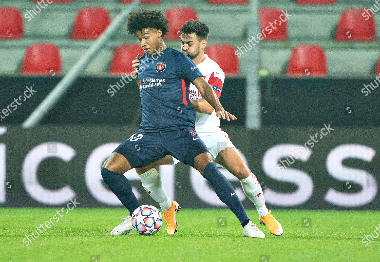 Fc Midtjyllands Jenslys Cajuste Action During Uefa Editorial Stock Photo Stock Image Shutterstock