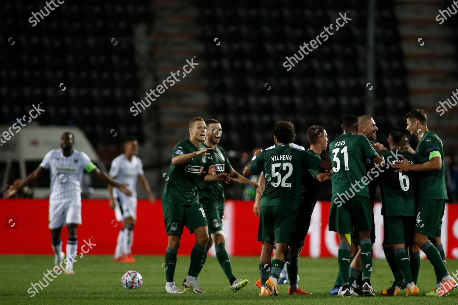 Players Fk Krasnodar Celebrate 01 Goal During Editorial Stock Photo Stock Image Shutterstock