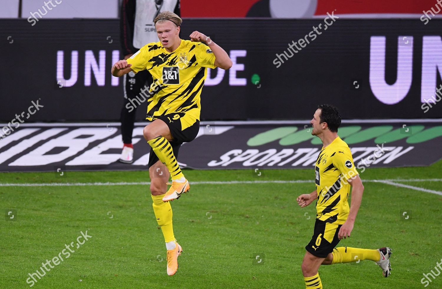 Celebration Erling Haaland 9 Borussia Dortmund 22 Redaktionelles Stockfoto Stockbild Shutterstock