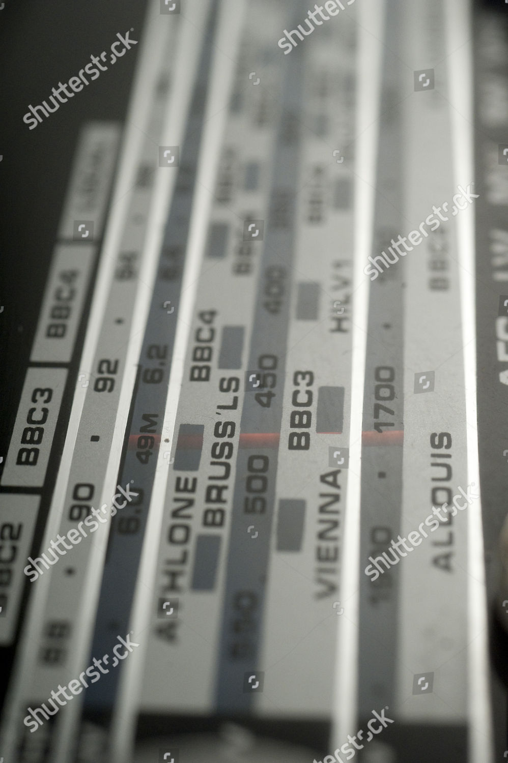 Old Analogue Radio Tuning Dial Showing Editorial Stock Photo Stock