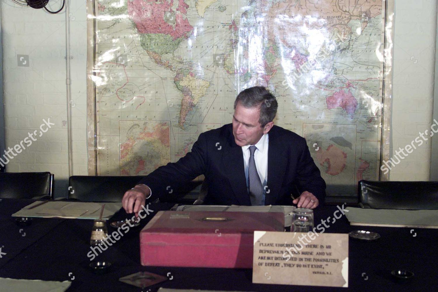 Us President George W Bush Visits Cabinet Editorial Stock Photo