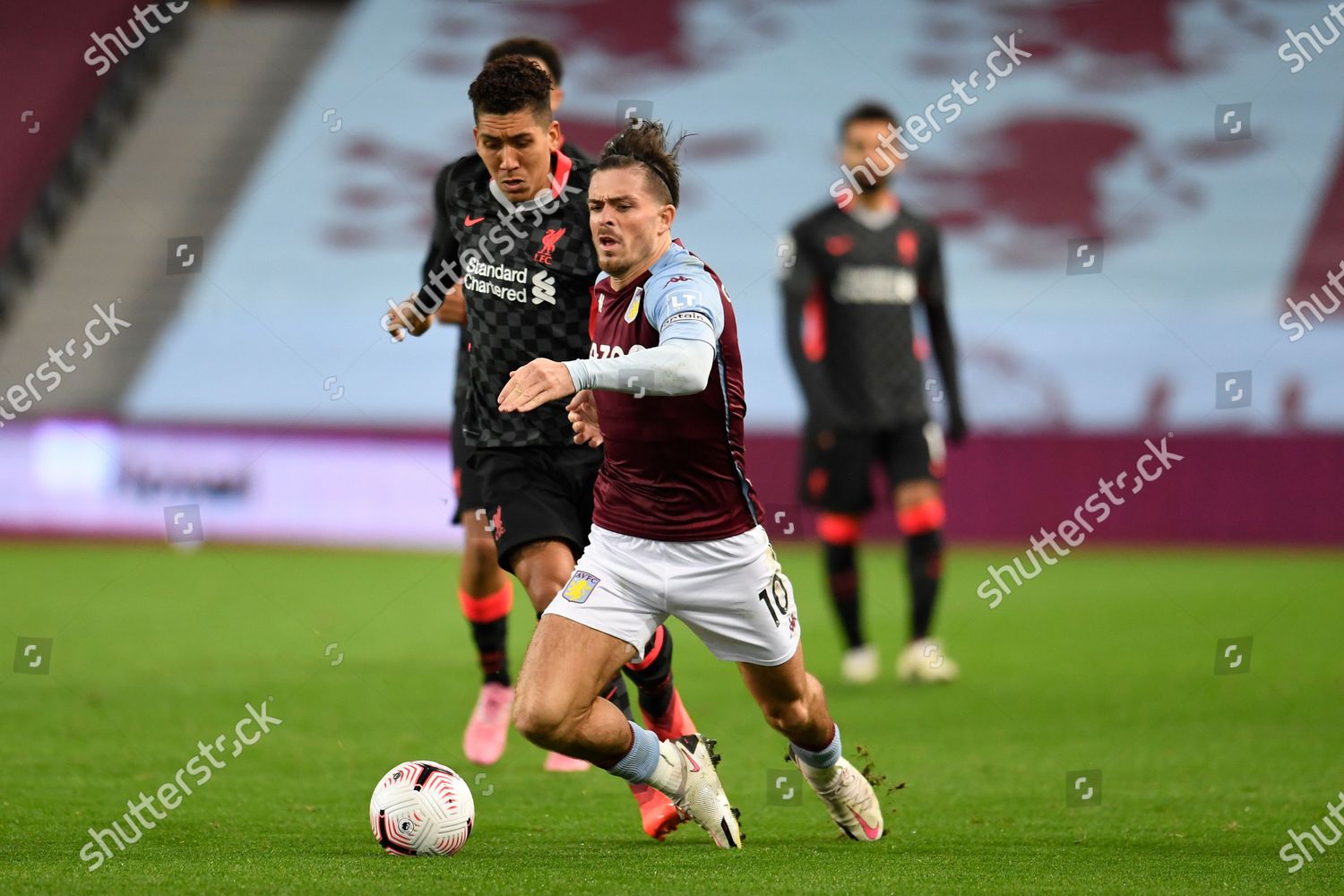 Roberto Firmino Liverpool Fc L Jack Grealish Editorial Stock Photo Stock Image Shutterstock