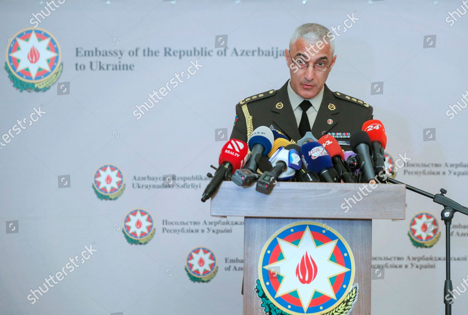 Colonel Ilgar Aghayev Azebaijan Military Attache Editorial Stock Photo