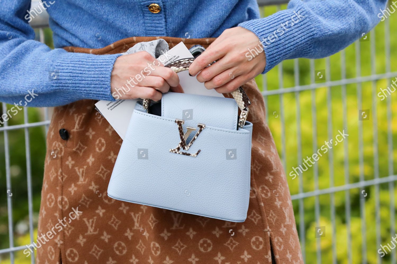 Alizee Gamberini Bag Detail Arrives Louis Editorial Stock Photo