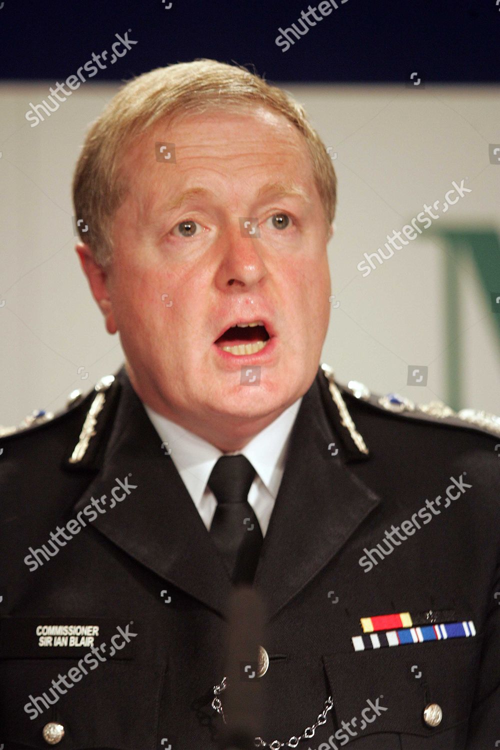 Sir Ian Blair Metropolitan Police Commissioner Editorial Stock Photo