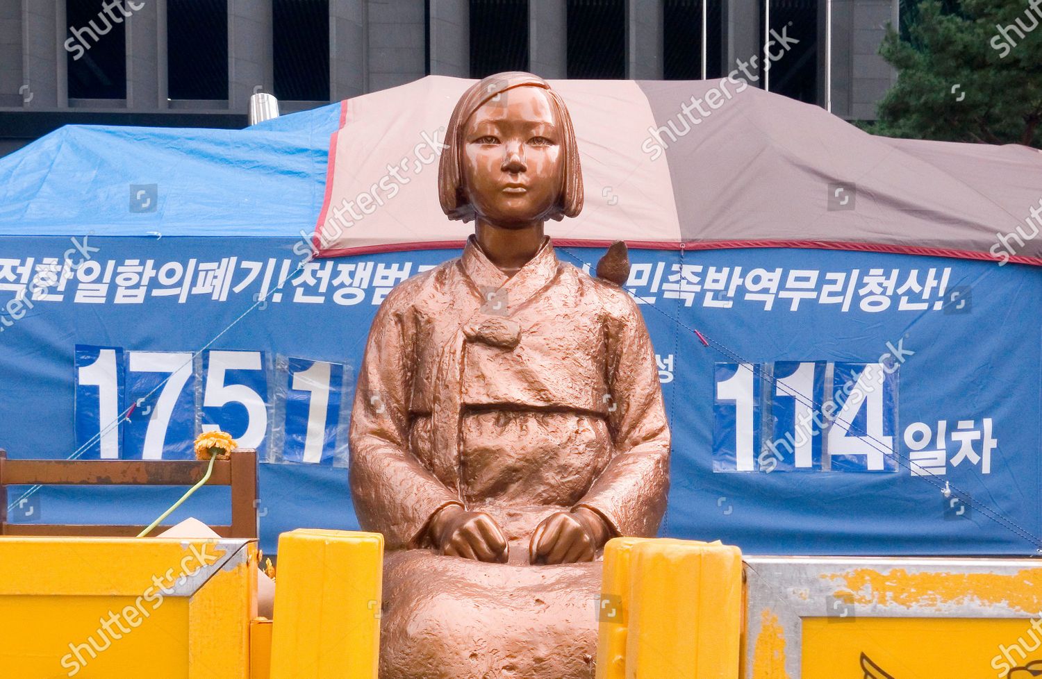Statue Peace Comfort Women Statue Statue Editorial Stock Photo Stock