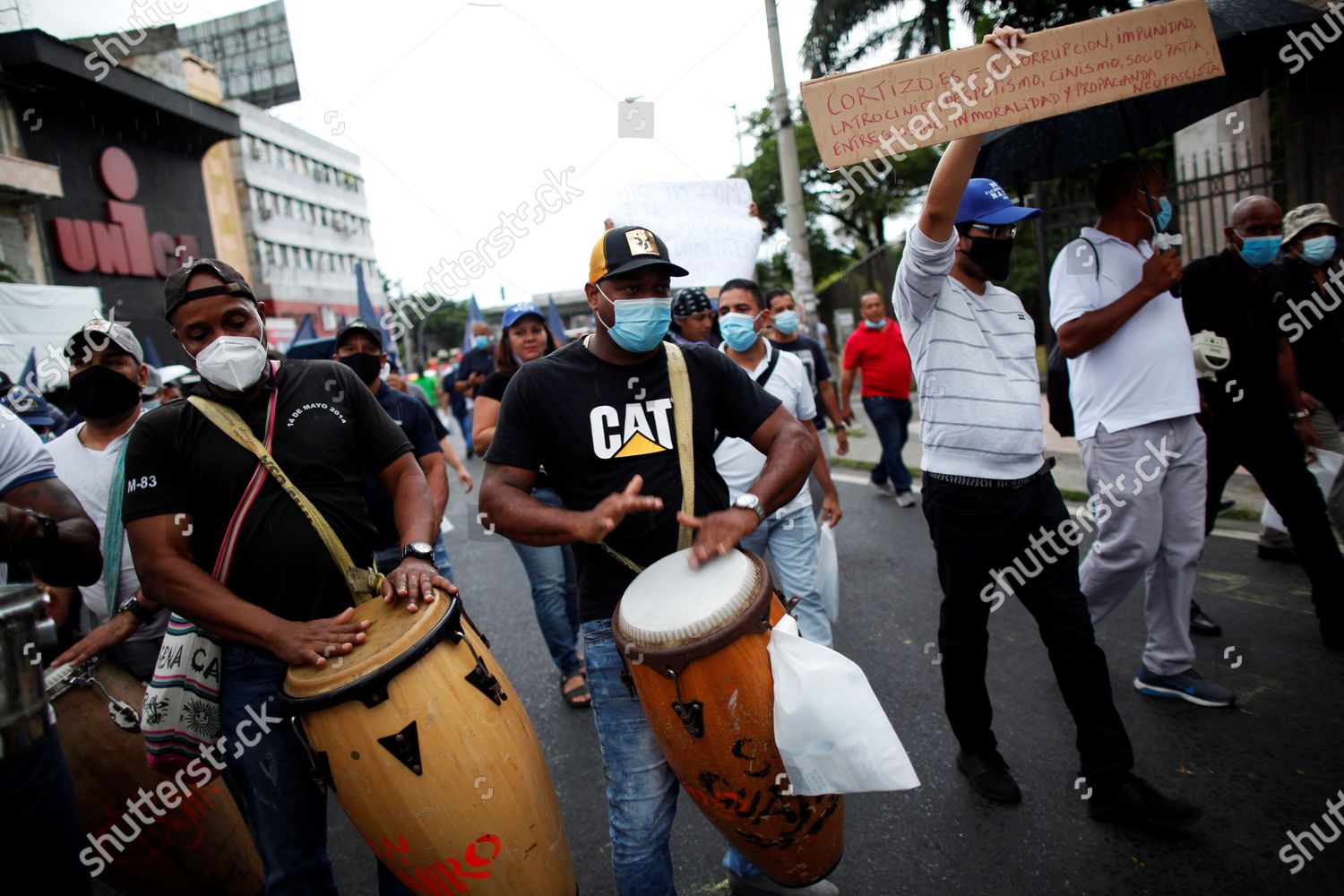 Panama Canal Workers Play Congas During Editorial Stock Photo Stock