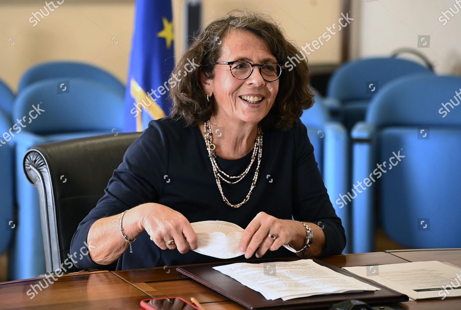 Italian Undersecretary Marina Sereni Attends Video Editorial Stock