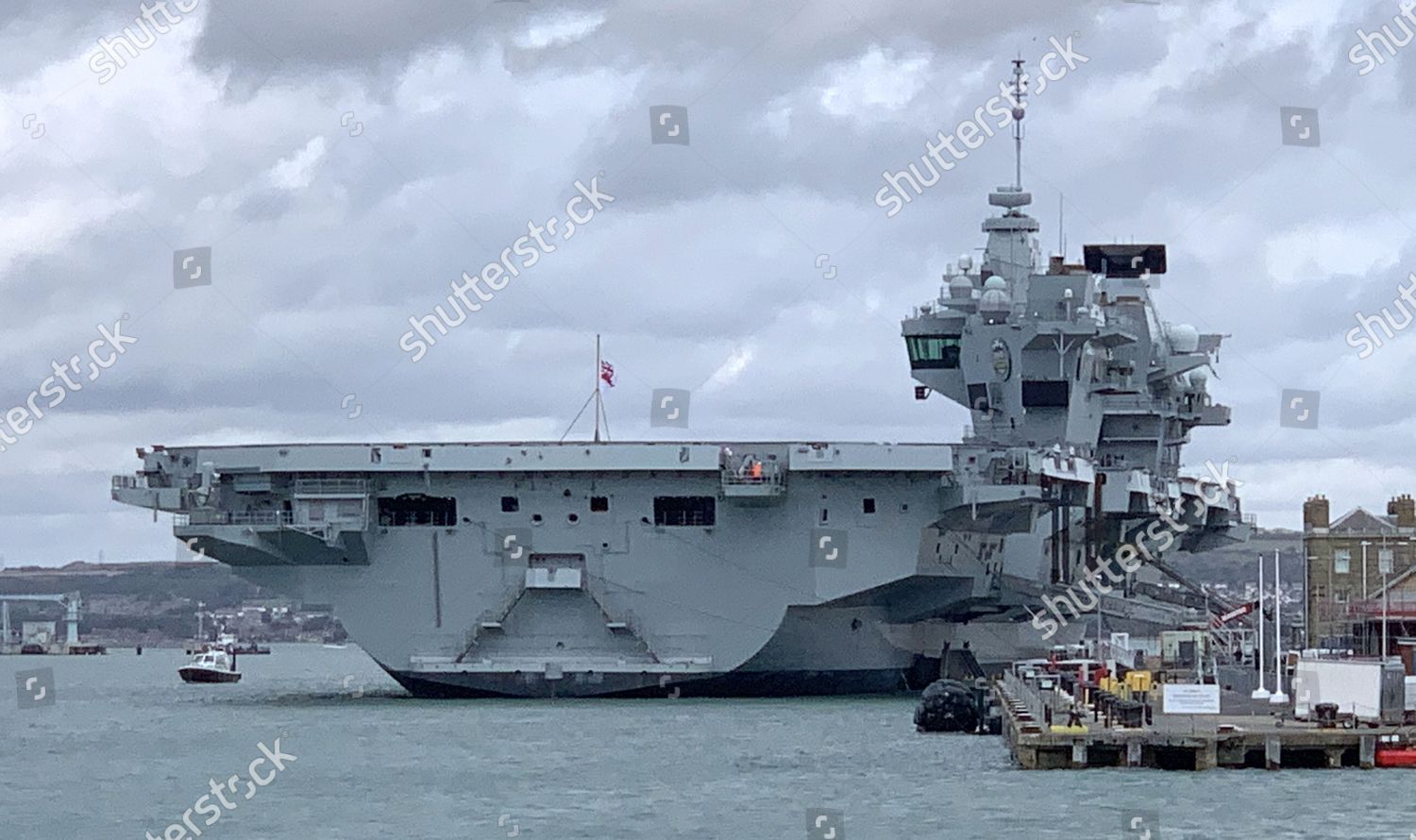 Britains Newest Aircraft Carrier Flooded Depth Editorial Stock Photo   Shutterstock 10966489a 