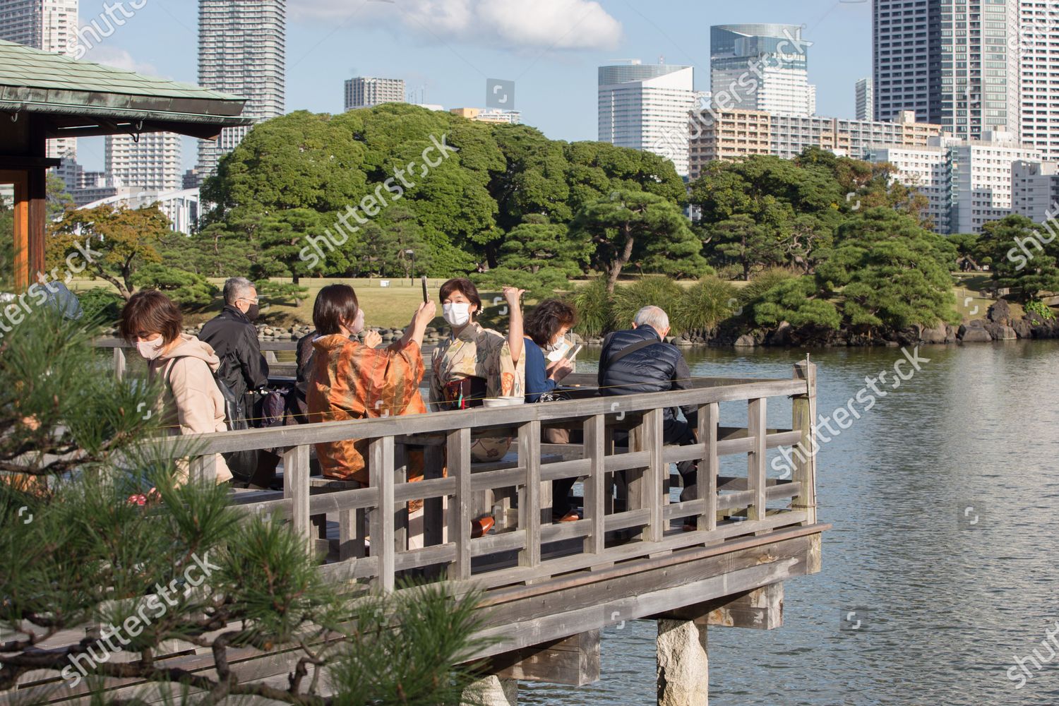 Customers Nakajimanoochaya Tea House Middle Shioirinoike Pond Editorial Stock Photo Stock Image Shutterstock