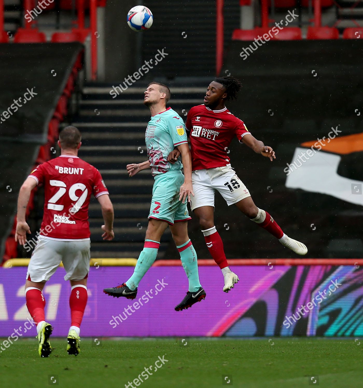 Antoine Semenyo Bristol City Challenges Header Editorial Stock Photo 