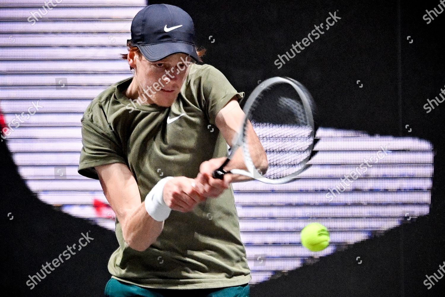 Jannik Sinner Italy Action During His Editorial Stock Photo - Stock