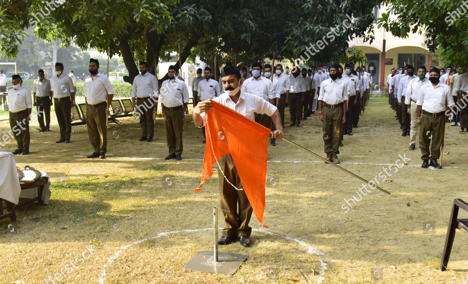 Rashtriya Swayamsevak Sangh Rss Volunteers Perform Salute Editorial Stock Photo Stock Image Shutterstock