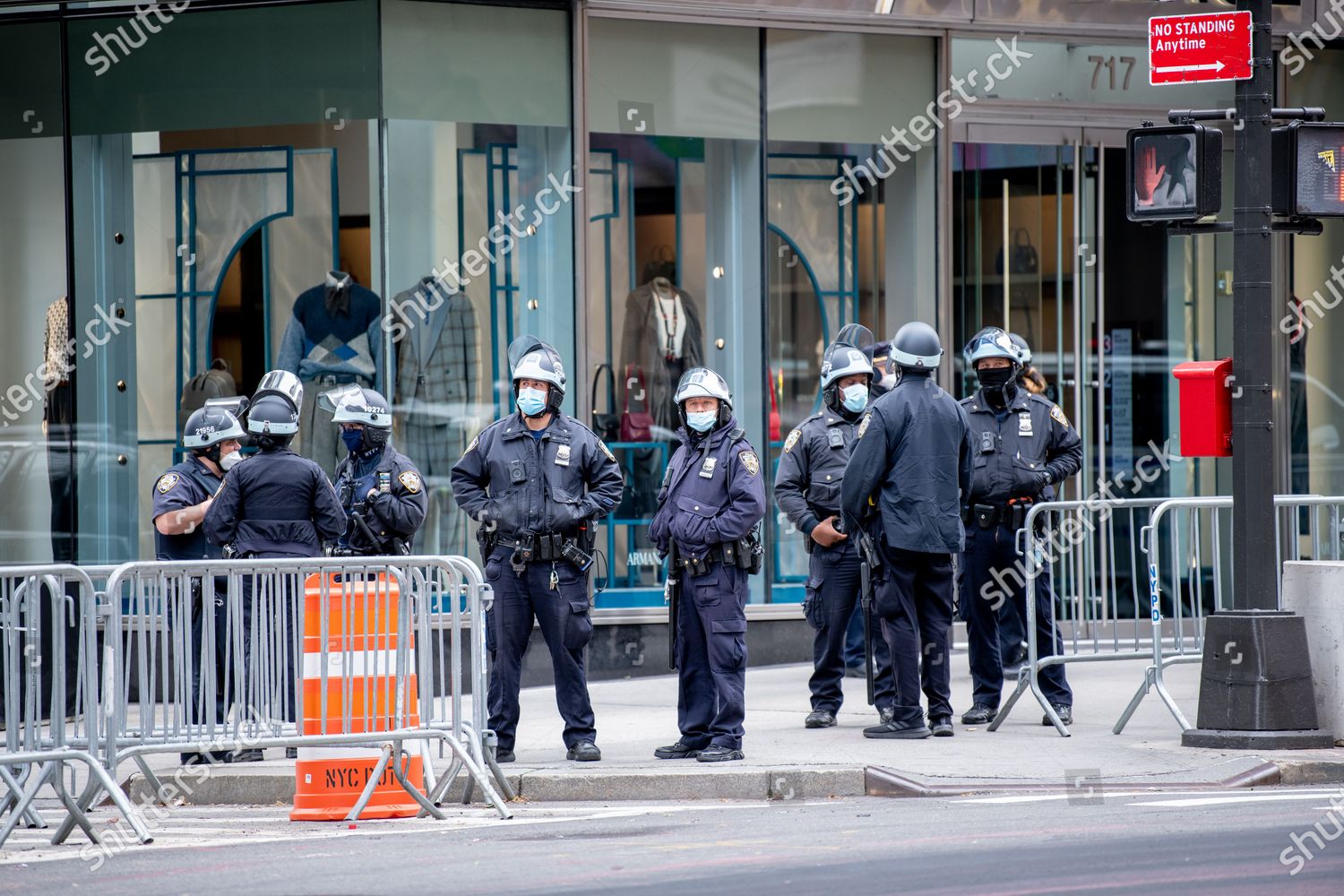 MEMBERS NYPD WEAR RIOT GEAR TRUMP Editorial Stock Photo - Stock Image ...