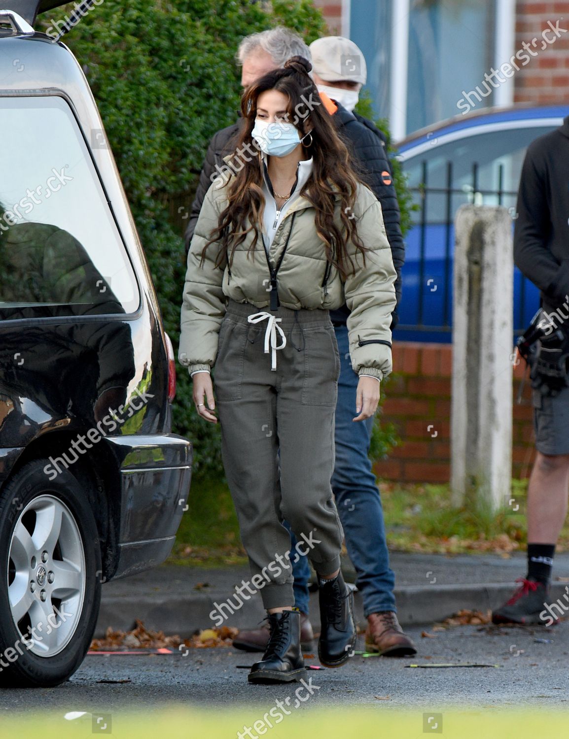 Michelle Keegan filming Brassic Editorial Stock Photo - Stock Image