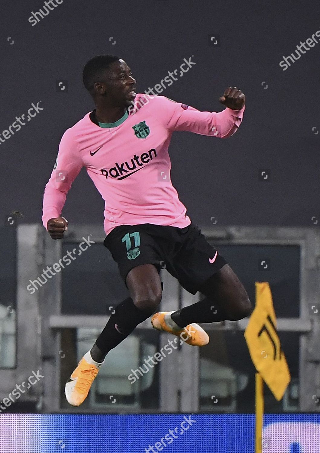Barcelonas Ousmane Dembele Celebrates Goal During Uefa Editorial Stock Photo Stock Image Shutterstock