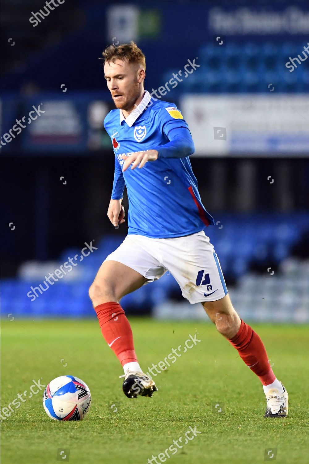 Portsmouth Midfielder Tom Naylor 4 During Editorial Stock Photo Stock