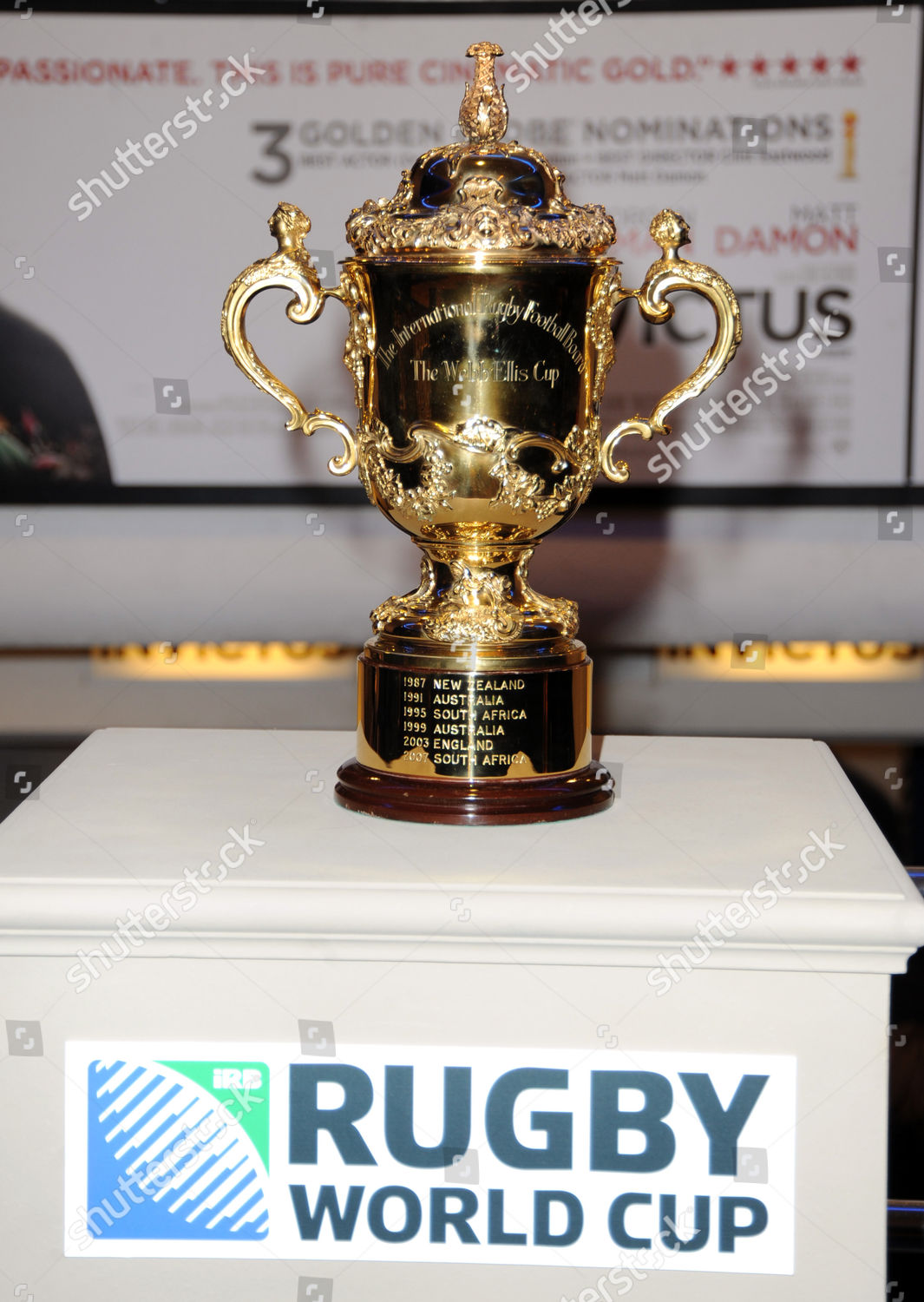 Webb Ellis Rugby World Cup Trophy Editorial Stock Photo - Stock Image