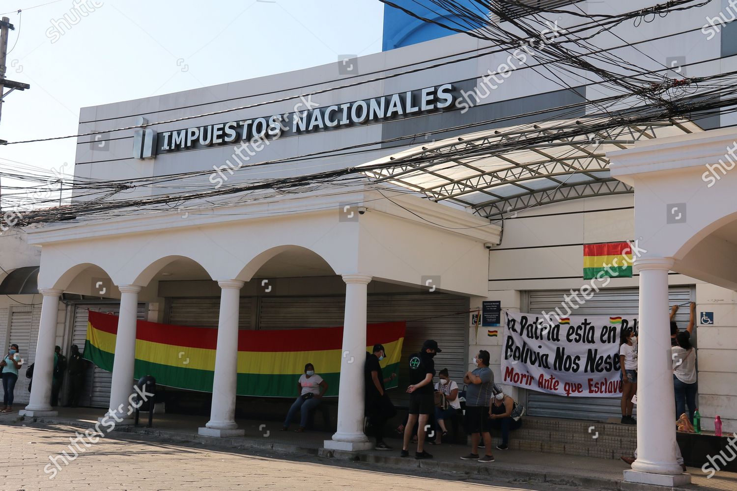 Protesters Block Access State Entity Impuestos Nacionales Editorial Stock Photo Stock Image Shutterstock