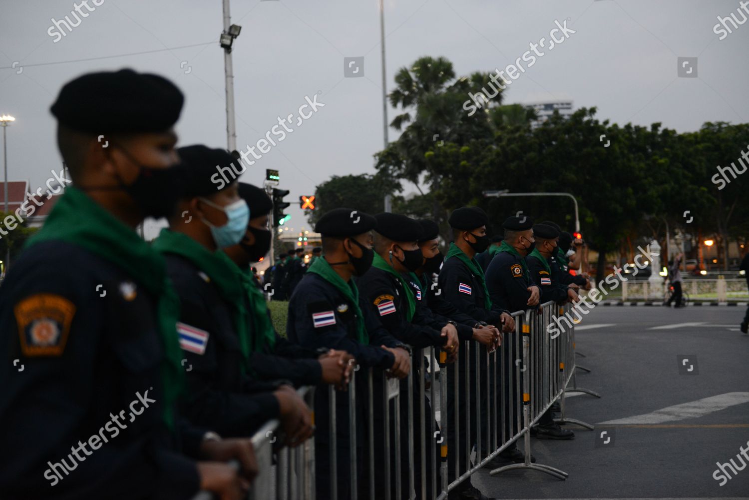 Thai Crowd Control Police Set Interception Editorial Stock Photo ...