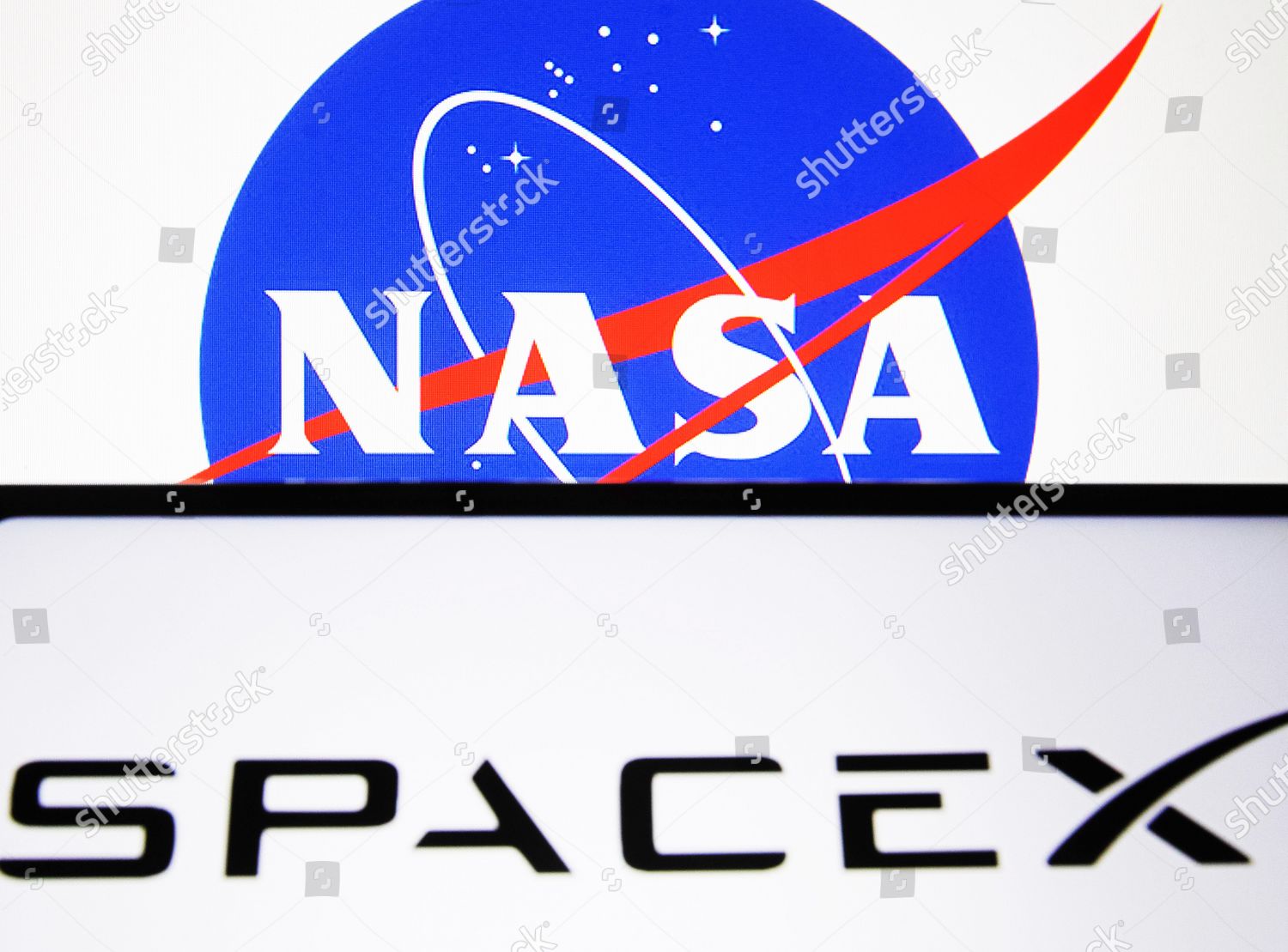 This Photo Illustration Spacex Logo Seen Displayed Editorial Stock Photo Stock Image Shutterstock