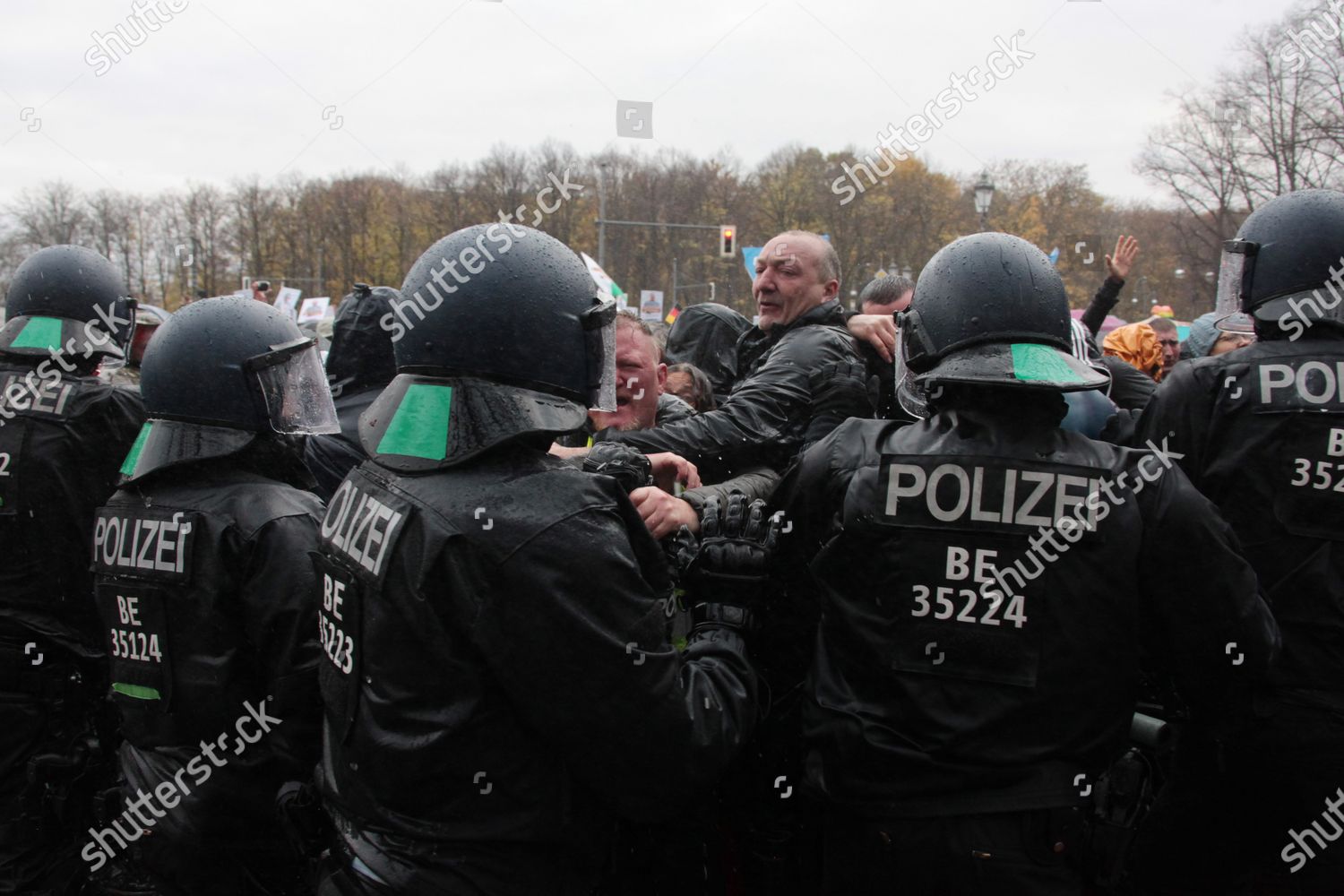 German Riot Police Fire Water Cannons Editorial Stock Photo - Stock ...