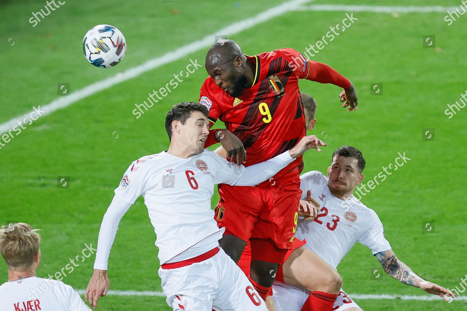 Danish Andreas Christensen Belgiums Romelu Lukaku Fight Editorial Stock Photo Stock Image Shutterstock