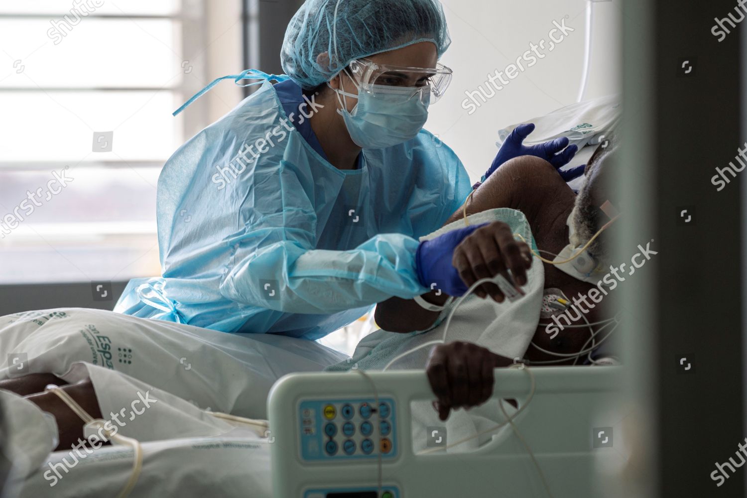 Patient Suffering Covid 19 Attended By Physiotherapist Editorial Stock Photo Stock Image Shutterstock