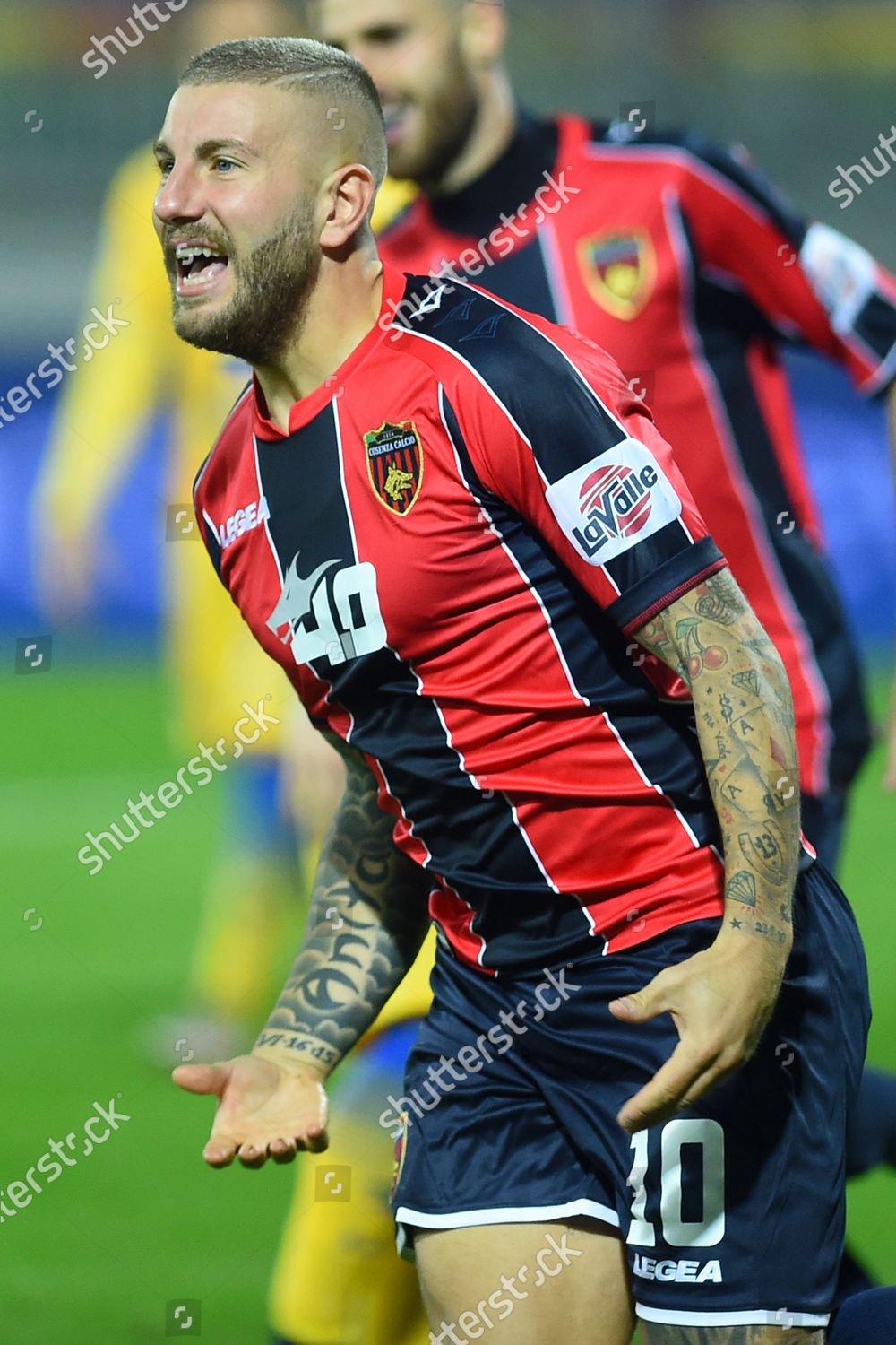 Mirko Carretta Cosenza Celebrating After Score Editorial Stock Photo ...