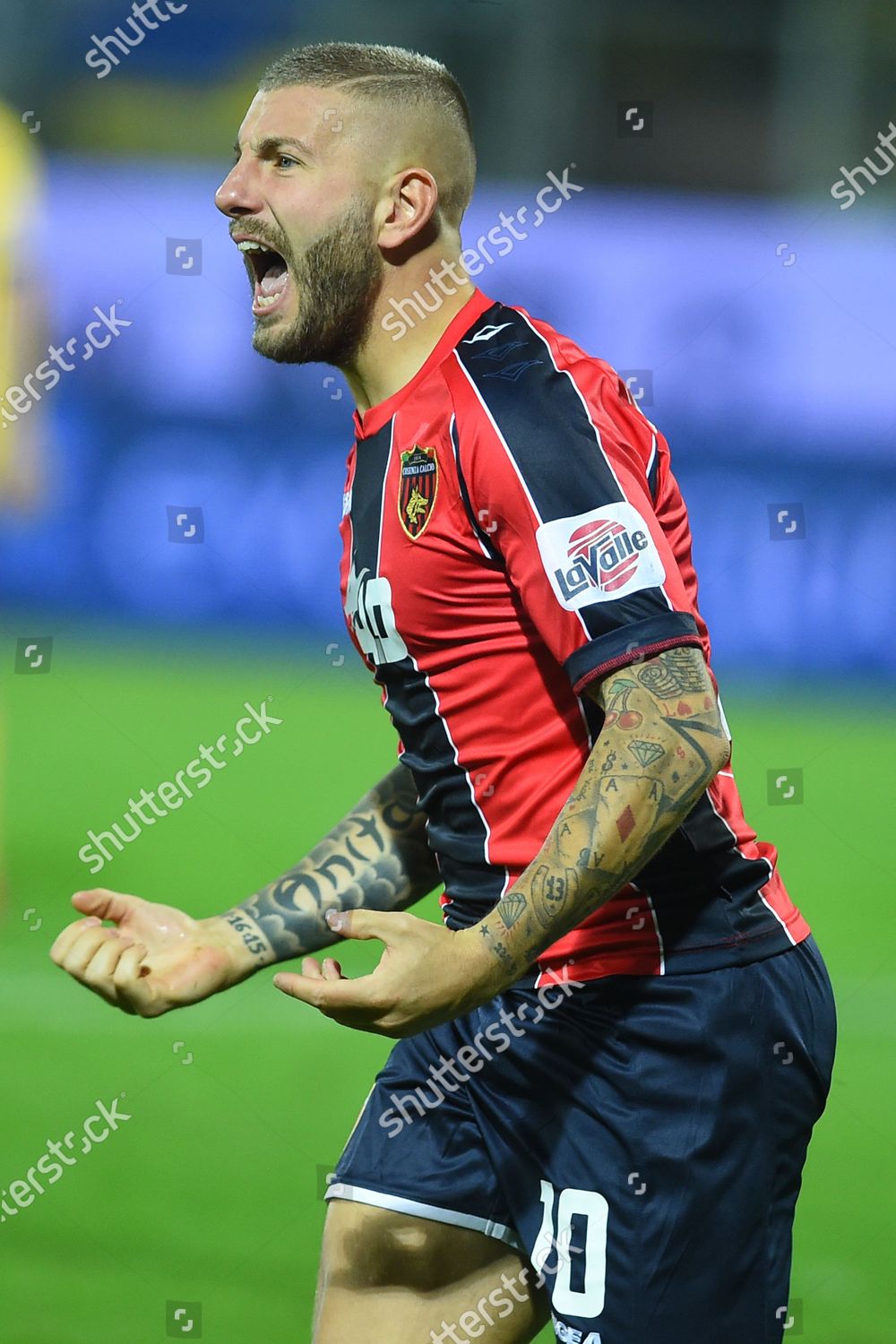 Mirko Carretta Cosenza Celebrating After Score Editorial Stock Photo ...