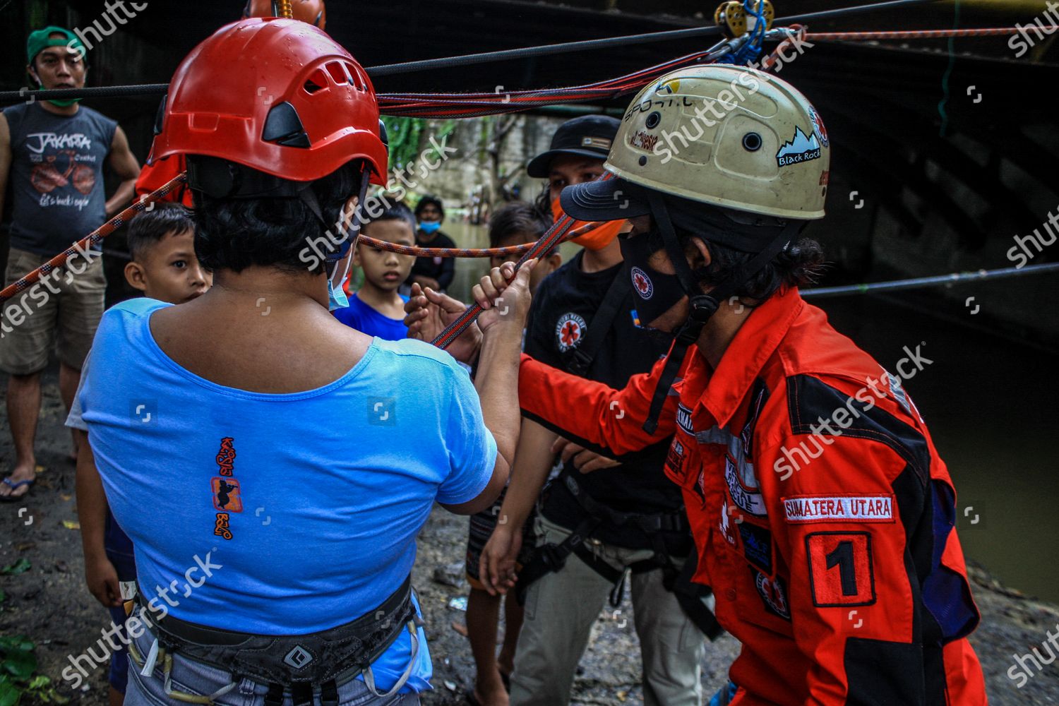 Vertical Rescue Indonesia Training Community Dealing Editorial Stock ...