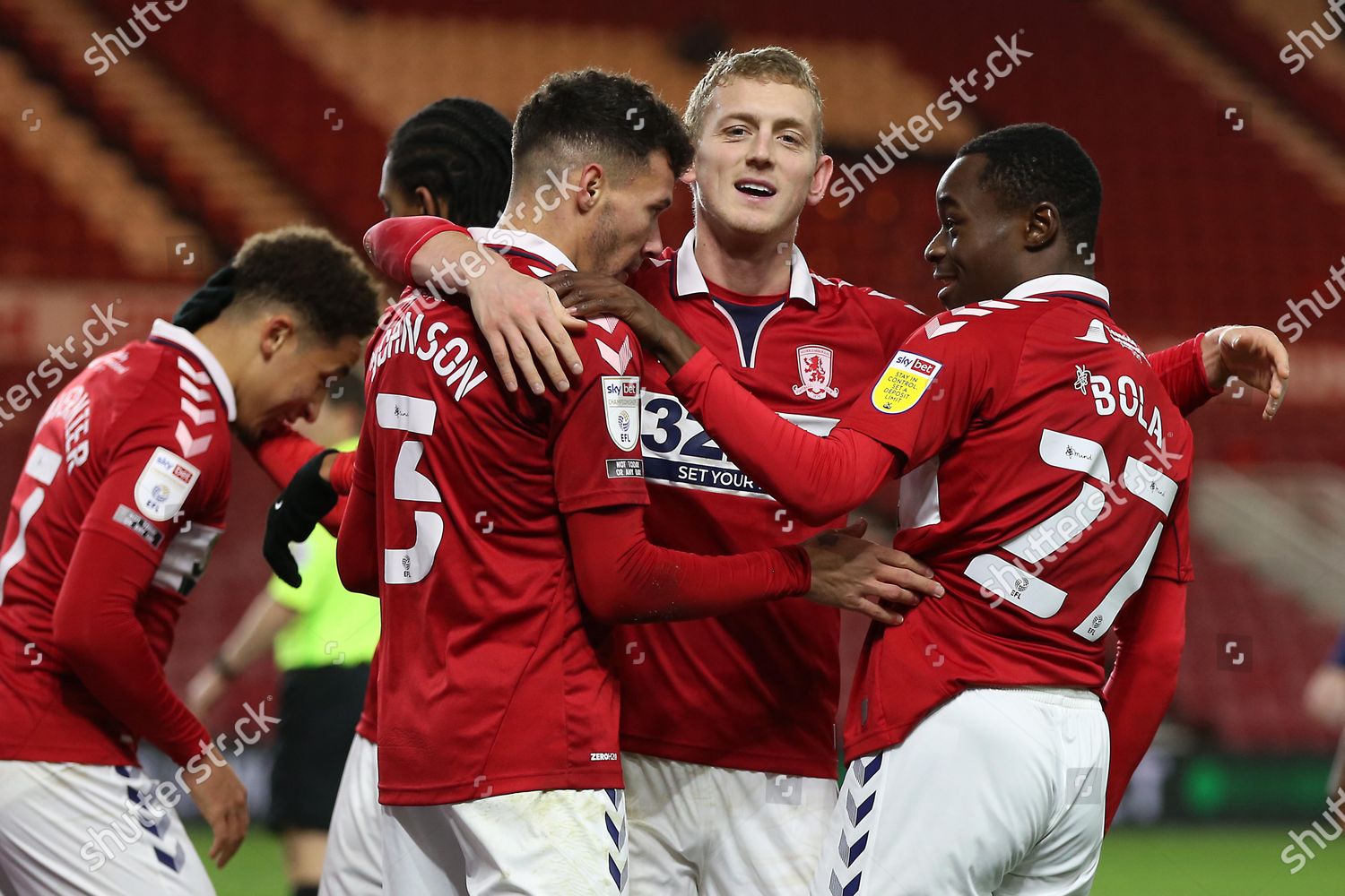 Boro Players Johnson Saville Bola Celebrate Editorial Stock Photo ...