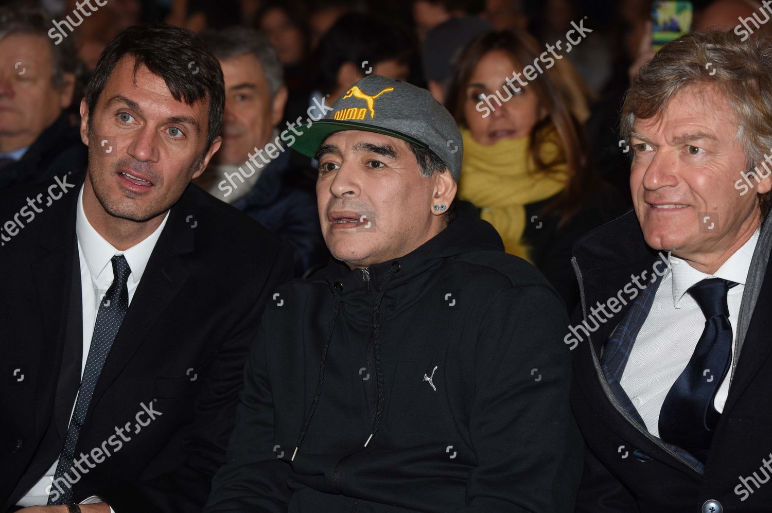 Diego Maradona Paolo Maldini Giancarlo Antognoni Editorial Stock Photo ...